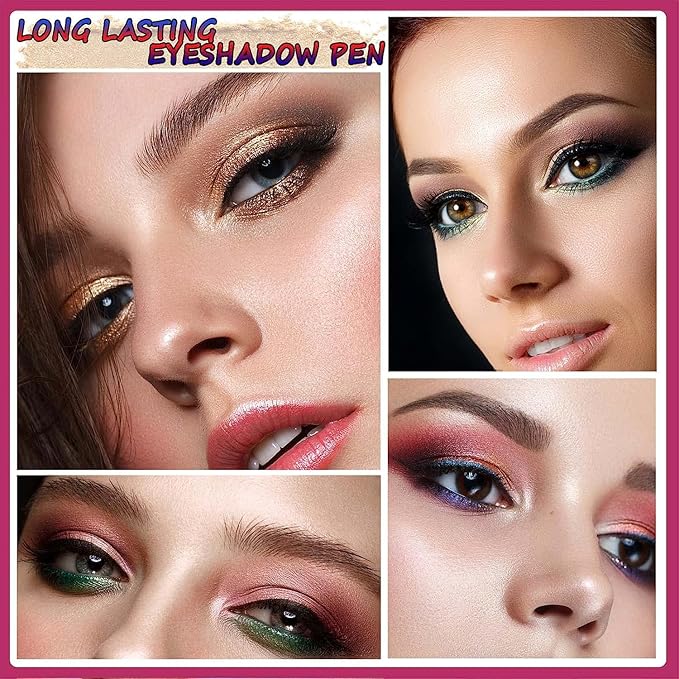 Caramel Eyeshadow Stick Makeup, Cream Shimmer Eye Shadow Pencil, Hypoallergenic Waterproof Long Lasting Crayon, Smooth Glitter Primer Palette Eyeliner Make up