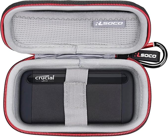 RLSOCO Case for SanDisk 1TB/2TB & 2TB/1TB/4TB/500GB Extreme & 4TB/2TB/1TB Extreme PRO & Professional 4TB/2TB/1TB PRO-G40 & Works with Crucial X8 1TB/2TB/4TB/500GB Portable SSD