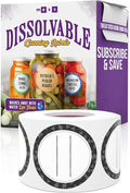 Canning Labels Dissolvable Stickers for Mason Jars and More (2" Round 200/roll) Canning Supplies Washes Off in Seconds Like Magic - Jar Labels Homemade Jam, Jelly, and More (Slate)
