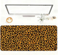 Leopard Print Mouse Pad – Large Extended Desk Mat 35.43 x 15.75 in – Bold Cheetah Animal Pattern, Non-Slip Rubber Base, Waterproof Surface, Fashionable Keyboard & Mouse Pad for Office, Home, or Gaming
