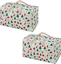 VENO 2 Pack Moving Bags and Large Christmas Decoration Storage Bins with lids. Alternative to Moving Boxes, Packing Supplies for College. Heavy Duty Totes (Jingle Mix, 2 Pack)