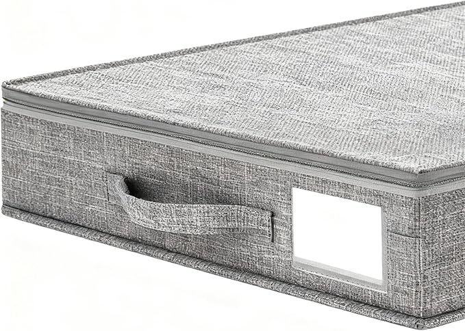 Under The Bed Storage - 85x40x10cm Clothes Organizer, Quilts Bin, Foldable Storage Box | Dustproof Container With Lid For Moving Travel Dorm Bedroom Closet Apartment Comforter Use