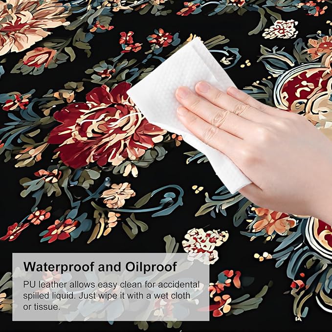 Vintage Persian Carpet Mouse Pad – Large Extended Desk Mat 31.5 x 11.8 in – Oriental Floral Rug Design, Non-Slip Rubber Base, Stitched Edges, Soft Keyboard & Mouse Mat for Office or Gaming