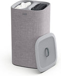 Joseph Joseph Tota 60 liter/15.8 gallon Laundry Hamper Separation Basket with lid, 2 Removable Washing Bags with Handles- Grey