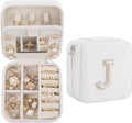 Birthday Gifts for Women, Initial Jewelry Box and Case for Travel, Perfect for Wife, Girlfriend, or Graduation Gift