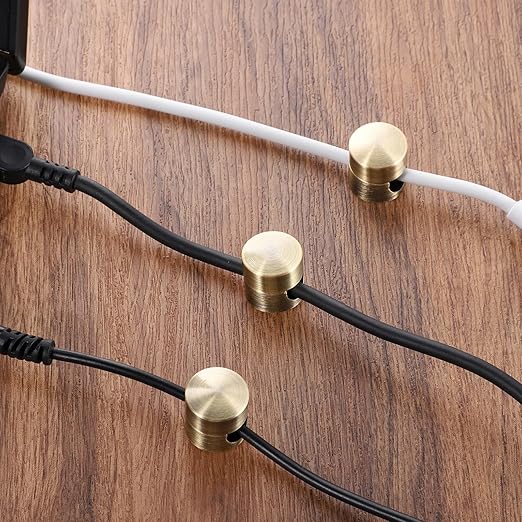 SHENLIU 3 Pcs Cable Anchors for Desk, Adhesive Charger Holders for Cords, Adjustable Cord Holder Cable Clips Cables Management Wire Organizers for Nightstand Desk Office