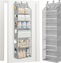 STORAGE MANIAC Over the Door Organizer Large Capacity Hanging Organizer, Clear Deep Pockets Behind Door Closet Organizer and Storage for Nursery, Bathroom, Bedroom, Pantry, 1 Pack Grey