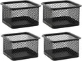 Paper Clip Holder for Desk, Paperclip Holders Mesh Paperclip Dispenser Organizer for Desk Binderclip Bobby Pin Holder Container for Home Office School(SIZE:4pcs)