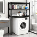 Height-Adjustable Bathroom & Laundry Storage Shelf, 3-Tier Metal Organizer Rack for Washer Dryer, Sturdy Shelving Unit for Bathroom Essentials, 63 x 45.3 x 19.7 Inches