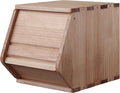 Stackable Solid Wood Storage Chests,Bins with Lids,Modular Wooden Multi-use Box,Closet Storage Organizers,Hall Entryway Cabinet,Drawers,Potato,Onion,Bread,Classify by Items,11.75”W(1 Pack)