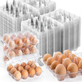 120 Pack Egg Cartons 12 Count, Plastic Egg Cartons Cheap Bulk for Fresh Eggs, Reusable Egg Holder Egg Trays for Home and Farmer's Markets Display, Medium Egg Containers for Refrigerator