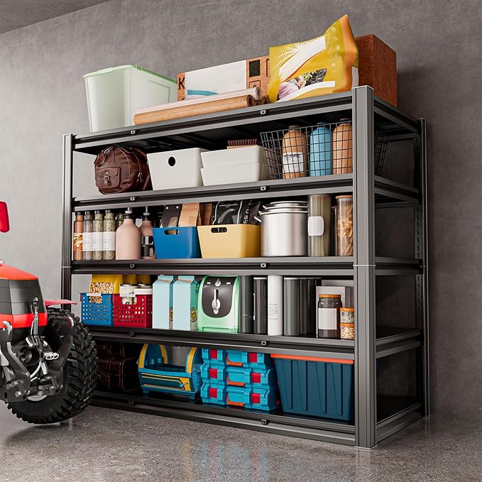 5-Tier 60" W x 24" D x 72" H Garage Shelving Units 3000LBS Shelves Garage Heavy Duty Metal Shelf Unit Adjustable Basement Industrial Storage Racks