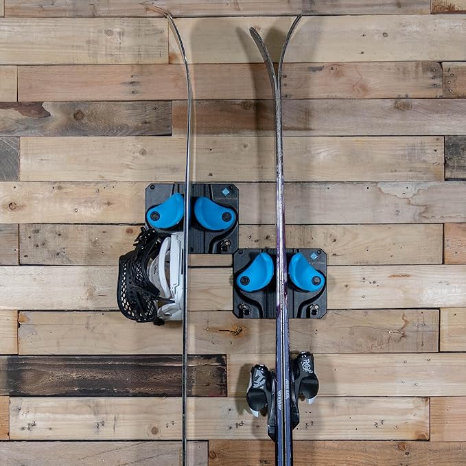 Gravity Grabber - Ultimate Ski & Snowboard Wall Rack | Secure, Non-Slip Storage | Fits Any Ski/Board | Garage Organization | Ski Storage Rack | Snowboard Storage Rack | Winter Gear Organizer | 2 Pck