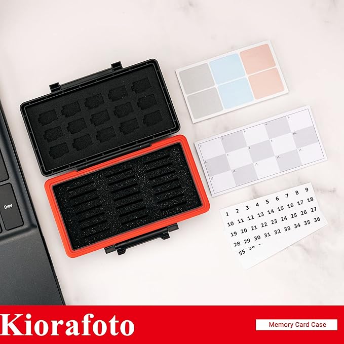 36 Slots SD MSD Memory Card Case Holder Water-Resistant Anti-Shock Storage Organizer for 21 SD SDHC SDXC/CFexpress Type-A/Switch Game Cards & 15 Microsd TF MSD Cards * Vertical Style