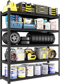 Metal Garage Shelving, Adjustable 5-Tier Heavy Duty Shelving, 3000 LBS Garage Shelving Unit and Storage，Heavy Duty Shelves for Basement,Warehouse，Kitchen (23.6" D*47.2" W*72" H)