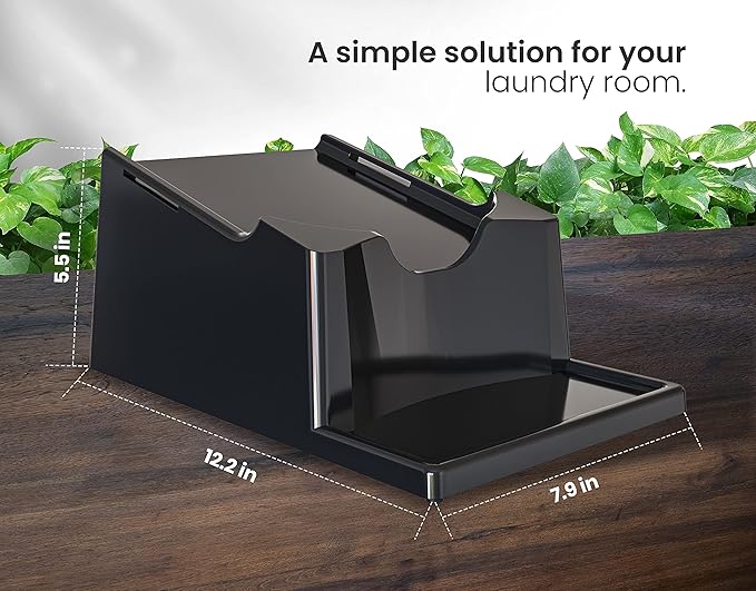 TidyFriend No-Spill 2 Pk Liquid Laundry Detergent Dispenser Holder, Laundry Soap Dispenser Holder with Drip Tray for Laundry Room Organization (No Strap, Black)