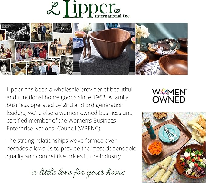 Lipper International Acacia Wood 14" Kitchen Turntable