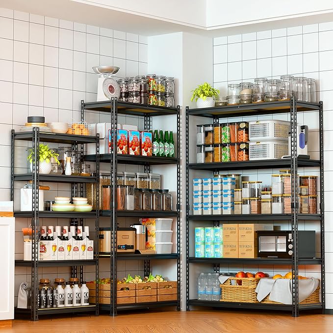 LEVELEVE 5-Tier Heavy Duty Storage Shelving Unit, 2020 lbs Capacity, Adjustable Metal Utility Shelf, 30" L x 12" W x 60" H for Garage, Kitchen, Pantry, Basement, Bathroom, Laundry