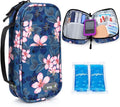 YOUSHARES Insulin Cooler Travel Case - Travel Medicine Cooler Bag for Insulin and Diabetes Supplies Travel, Insulin Case with 2 TSA Approved Gel Ice Pack (Magnolia)