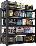 48" W Garage Shelving,5-Tier Heavy Duty Shelving Unit,3000LBS Adjustable Metal Storage Shelves,Storage Rack Units for Industrie,Shed,Warehouse,Basement,Black,48" W x 20" D x 72" H