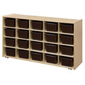 Contender C14502F-C5 (COO2Z) Mobile 20 Tray Storage with Brown Trays - Assembled with Casters