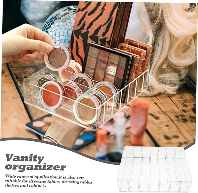 Acrylic Makeup Stand Eyeshadow Palette Holder Countertop Organizer Vertical Storage for Cosmetics