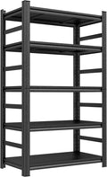 Garage Storage Shelves,5 Tier Shelving Unit, 40 inch Wide, 18” Deep, 78” Tall Organizer Metal Shelf for Basement/Laundry/Pantry Heavy Duty, Adjustable,Easy to Install (5Tier-35"Wx16"Dx72"H with Fence)