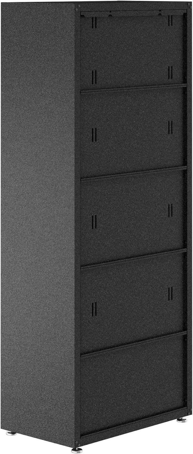 Manhattan Comfort Fortress Standing Cabinet Storage, Black/Gray