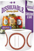 Canning Labels Dissolvable Stickers for Mason Jars and More (2" Round 200/roll) Canning Supplies Washes Off in Seconds Like Magic - Jar Labels Homemade Jam, Jelly, and More (Chestnut)