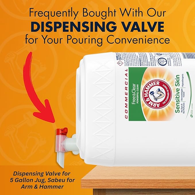 Arm & Hammer HE Compatible Liquid Detergent, Unscented, 5 gal Jug