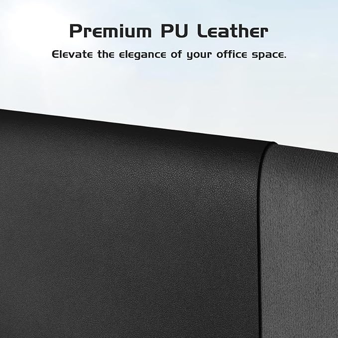Aothia Leather Desk Pad Protector, Office Desk Mat, Large Mouse Pad, Laptop Desk Pad, Non-Slip PU Leather Desk Blotter, Waterproof Desk Writing Pad for Office and Home (Black, 47" x 24")