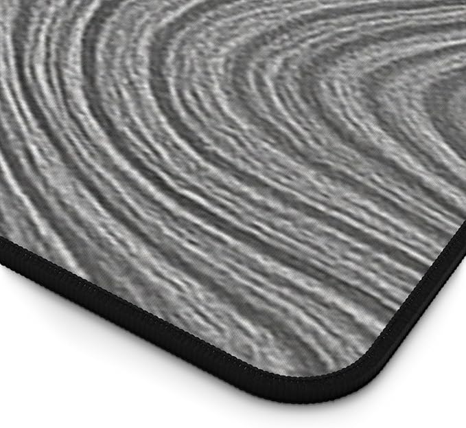 Brushed Metal Texture Desk Mat - Extended Mouse Pad & Desk Pad, Neoprene Surface, Non-Slip Rubber Base, Stitched Edges, Desk Protector for Keyboard & Mouse, Sizes 12x18/12x22/16x32 (Damascus, 16x32)