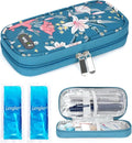 YOUSHARES Insulin Cooler Travel Case TSA Approved Medication Diabetic Supplies Cooler For Travel Refrigerated Medicine Organizer Bag With 2 Ice Pack