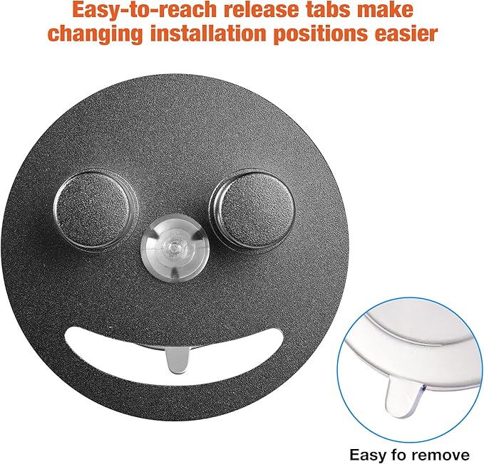 Smiley face sponge holder, kitchen Sink Caddy Organizer with Suction cup,Made of rust-proof aluminum that never rusts for Mommy & Daddy Sponges Black (1-Pack）