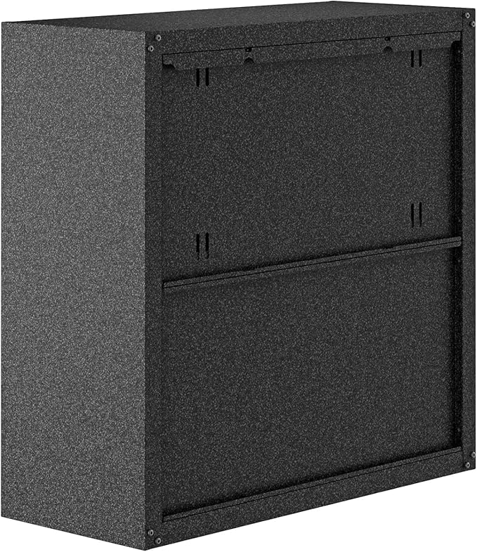 Manhattan Comfort Dual Fortress Floating Garage Storage Cabinet, 1, Black/Grey