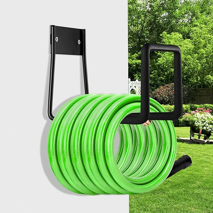 Hose Hanger, Heavy Duty Metal Hose Holder Wall Mount, Hook for Garden Hose/Expandable Hose/Hose Reel/Water Hose/Pocket Hose/Flexable Hose/Magic Hose (Hose Holder 175 Ft)