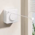 Retractable Clothesline Indoor Outdoor,Clothes Line Retracting Indoor, Retractable Clothes Line Wall Mounted Drying Rack Clothing Line, Laundry Line with Stainless Steel Line-15.1 Feets(White)