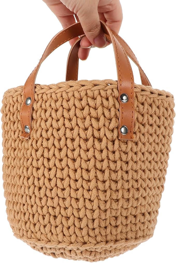DOITOOL Cotton Rope Woven Basket Sundry Storage Bin for Home Desktop Organizer Lightweight Sundries Holder for Office Cosmetics Snacks Aromatherapy Multipurpose Storage Cube for Tidy