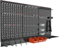 TORACK Metal Pegboard Wall Organizer System for Garage, 109 PCS Pegboard Accessories Tool Organizer Kit with Pegboard Bins, Hooks, Pegboard Tool Storage System for Workbench(Black)