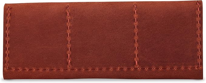 Cognac Leather SD Card Holder - Micro SD & Memory Card Organizer & Storage Case for Travel