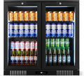 Back Bar Cooler Undercounter Beverage Refrigerator with Glass Door, Commercial Display Fridge for Beer Drink Soda with Temperature Control, 7.2Cu. Ft. Large Capacity, Black