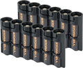 Storacell Slimline AA-6 Battery Storage Caddy and Dispenser (Pack of 2), Black, Holds 6 AA Batteries (Not Included), Durable & Compact Design, The Original Battery Caddy, Made in The USA