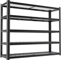 Standing Shelf Units Heavy Duty Storage Rack 3250LBS Industrial Wire Mesh Shelving Double Layer Support Floor Mount Black for Warehouse Basement Garage 72" H x 60" W x 23.5" D 5-Tier