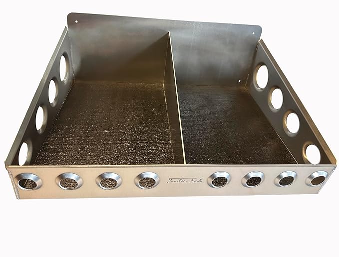 Trailer Trash Helmet Storage Rack, Holds 2 Helmets (Aluminum) Silver, Length 22 1/2 x 16 1/2 x 8 1/2 Height