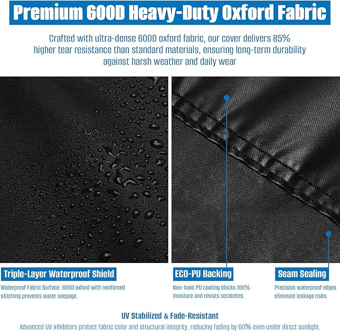 SIRUITON 2Pack 69”L x 29.5”W x 21.6”H-2P,Outdoor Cushion Storage Bag,Patio Furniture Cushion Storage Bag,Heavy Duty Rip Proof 600D Oxford,with Zipper of Waterproof Garden Cushion Storage Covers