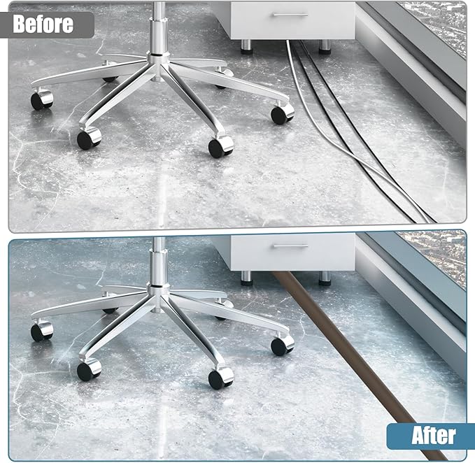 Floor Cord Covers for Wires 20FT Cable Hider Wire Cover Self Adhesive Cord Hider Floor for Offices, Homes, Workshops, Warehouses Cable Cavity 0.39" W x 0.27" H