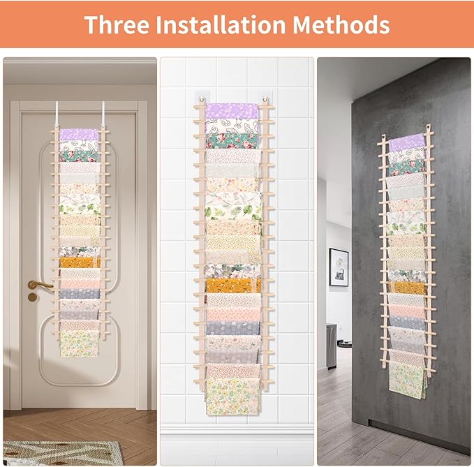 sewing fabric storage: 67 Inch fabric organizer and sewing fabrics organizer room hanging organization for Door & wall Craft Closet Boards Stash Store Yarn quilting Pattern Notions Supplies