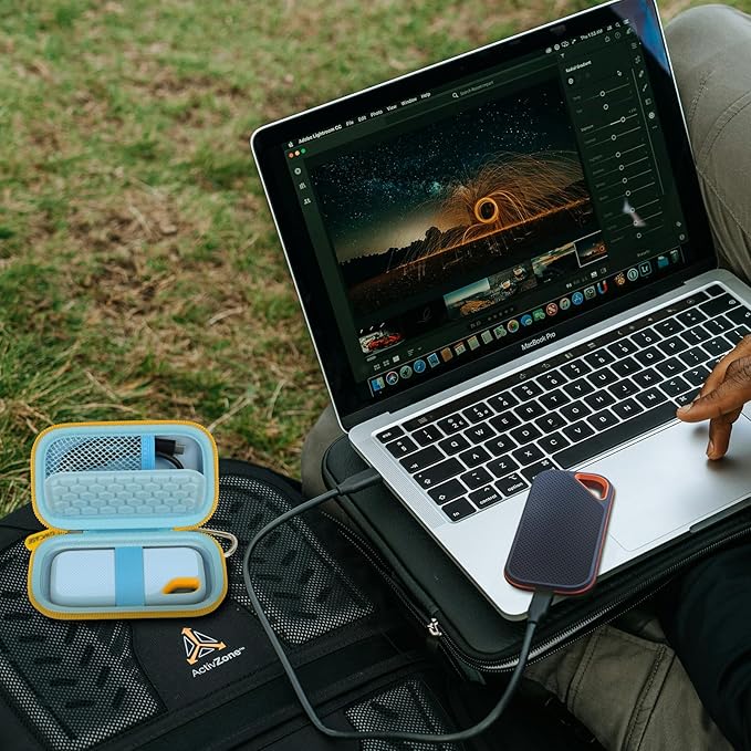 Hard Case Compatible with SanDisk Extreme PRO 500GB 1TB 2TB 4TB Portable External SSD. Carrying Travel Holder for Crucial X8 Solid State Drive (Box Only)-Blue