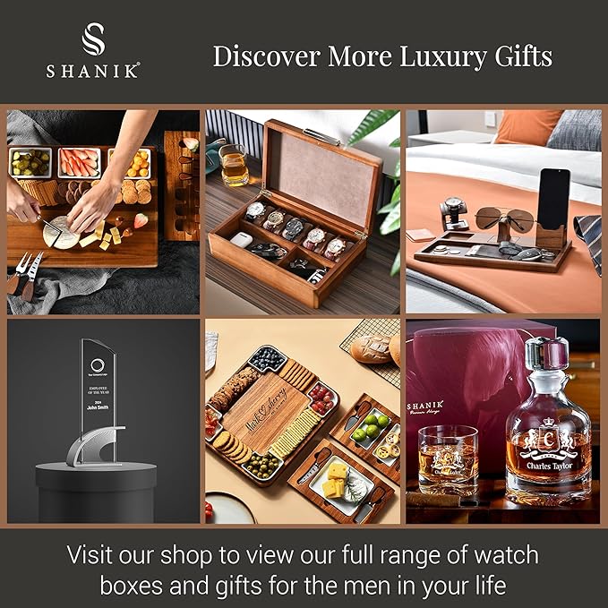 Shanik Personalized Wooden Jewelry Box for Women – Large Three-Drawer Organizer with Compartments for Rings, Necklaces & Earrings