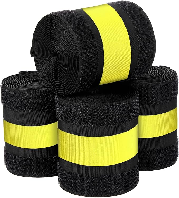 WILLBOND Carpet Cord Cover Cable Protector Floor Cover Cable Protector Management Only for Commercial Office Carpet(39.37 ft,Black and Yellow)